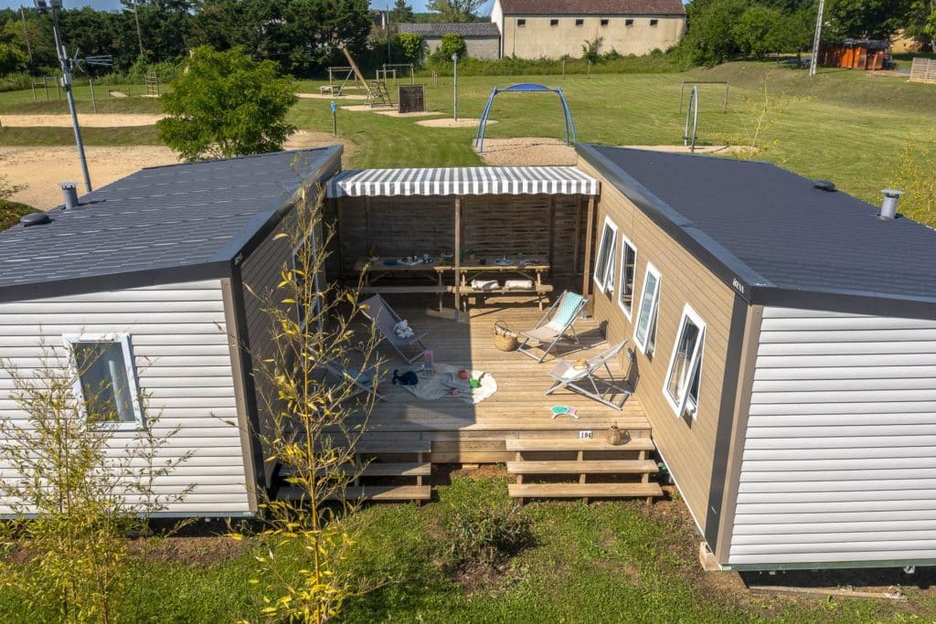 Mobil-home EXCLUSIF – 3 chambres – 3 salles d&rsquo;eau – Tribu – SPA